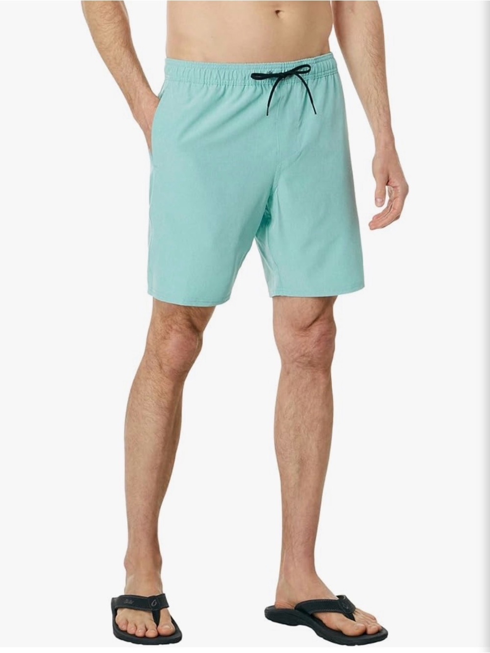 NWT O'NEILL Mens Shorts XXL Aqua Blue 18 Reserve Elastic Waist Hybrid Fast Dry